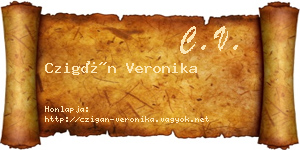 Czigán Veronika névjegykártya